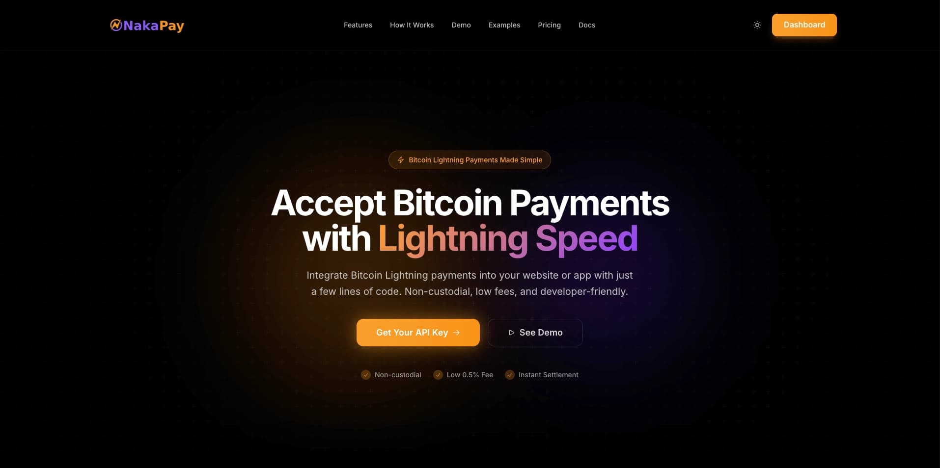 NakaPay, a non-custodial Bitcoin Lightning payment platform. MVP built by RapidMVP